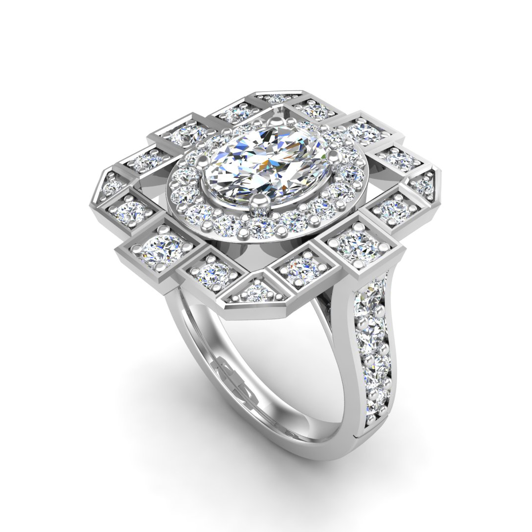 Korman Signature 'Everlee' Halo Engagement Ring